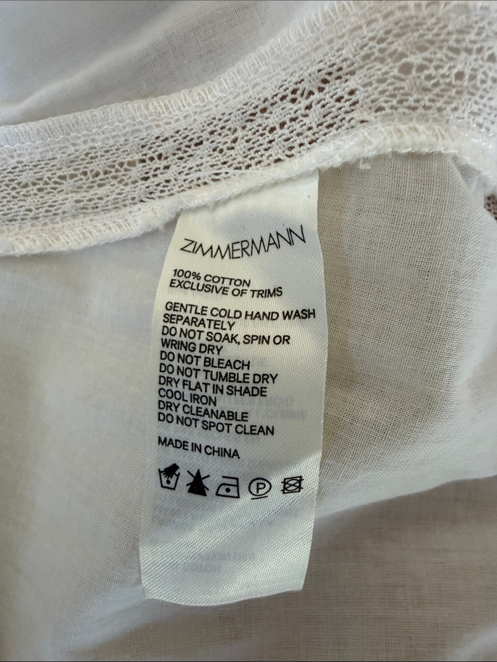 Zimmermann Ivory Crochet Maxi Dress with Tie Waist - Picture 5 of 6